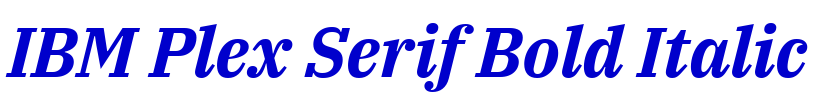 IBM Plex Serif Bold Italic fuente